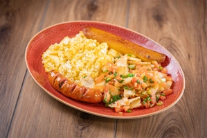 MIGAS WITH EGGS AND CHORIZO