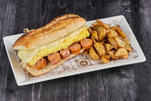 CHORIZO, CHEESE, AND EGGS