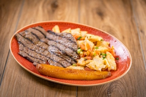 MIGAS WITH GRILLED BEEF