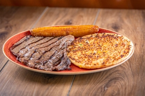 GRILLED BEEF AND CHEESE AREPA