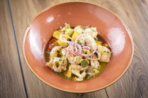 CEVICHE DE PESCADO Y CAMARON