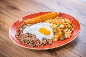 MIGAS WITH GROUND BEEF